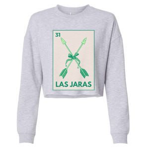 Las Jaras Card Mexican Lottery Card Cute Gift Cropped Pullover Crew