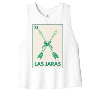 Las Jaras Card Mexican Lottery Card Cute Gift Women's Racerback Cropped Tank