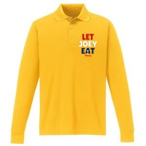 Let Joey Eat Performance Long Sleeve Polo