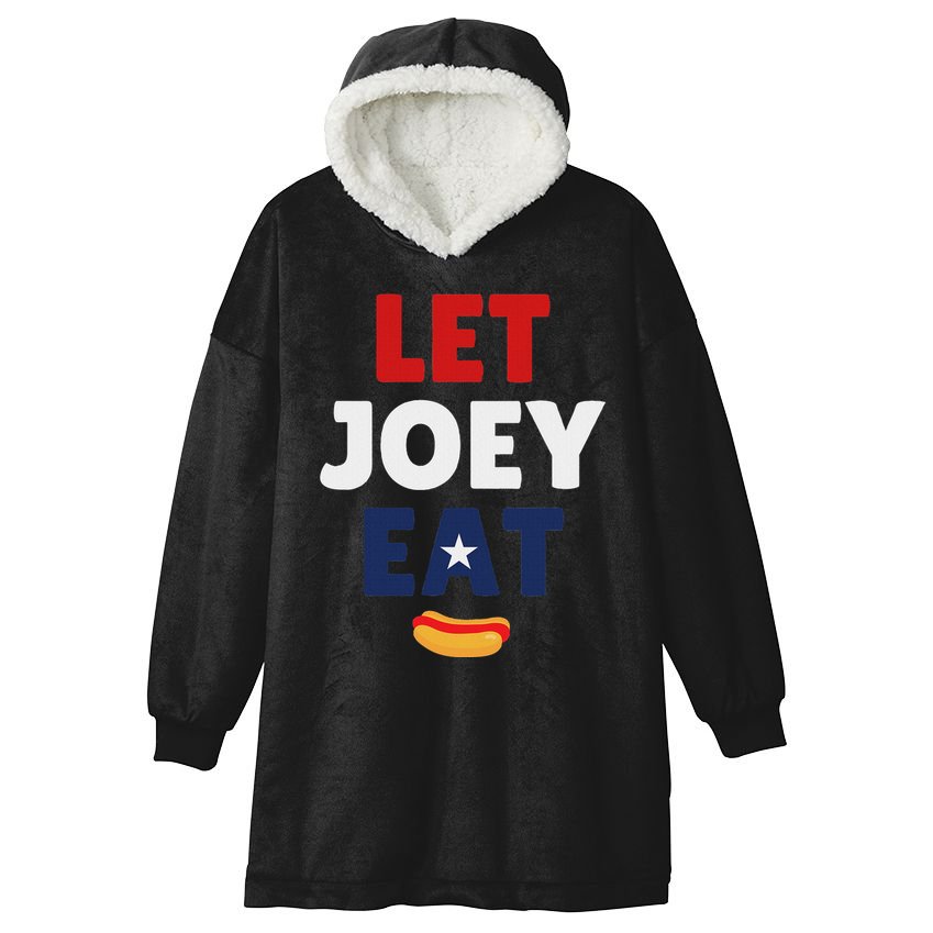 Let Joey Eat Funny Design Hooded Wearable Blanket