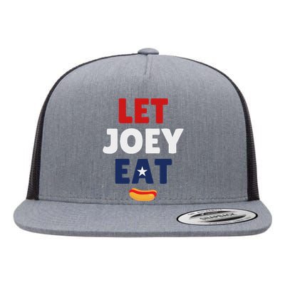 Let Joey Eat Funny Design Flat Bill Trucker Hat