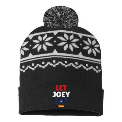 Let Joey Eat Funny Design USA-Made Snowflake Beanie