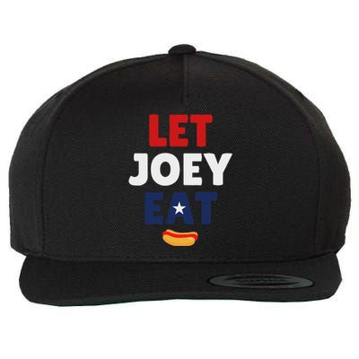 Let Joey Eat Funny Design Wool Snapback Cap