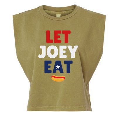 Let Joey Eat Funny Design Garment-Dyed Women's Muscle Tee