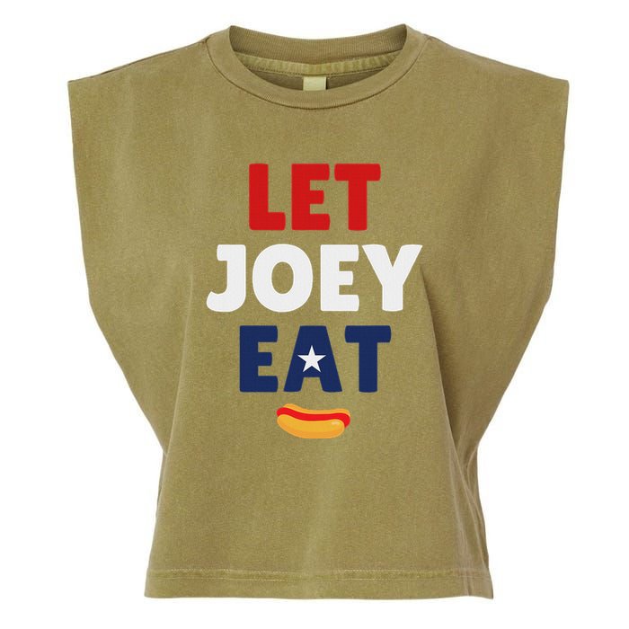 Let Joey Eat Funny Design Garment-Dyed Women's Muscle Tee