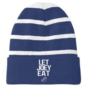 Let Joey Eat. Bring Back Chestnut Contest Winner Striped Beanie with Solid Band