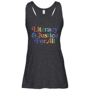 Literacy Justice For All Stop Book Banning Protect Librarian Ladies Essential Flowy Tank