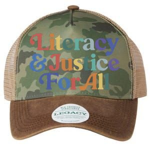 Literacy Justice For All Stop Book Banning Protect Librarian Legacy Tie Dye Trucker Hat