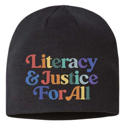 Literacy Justice For All Stop Book Banning Protect Librarian Sustainable Beanie