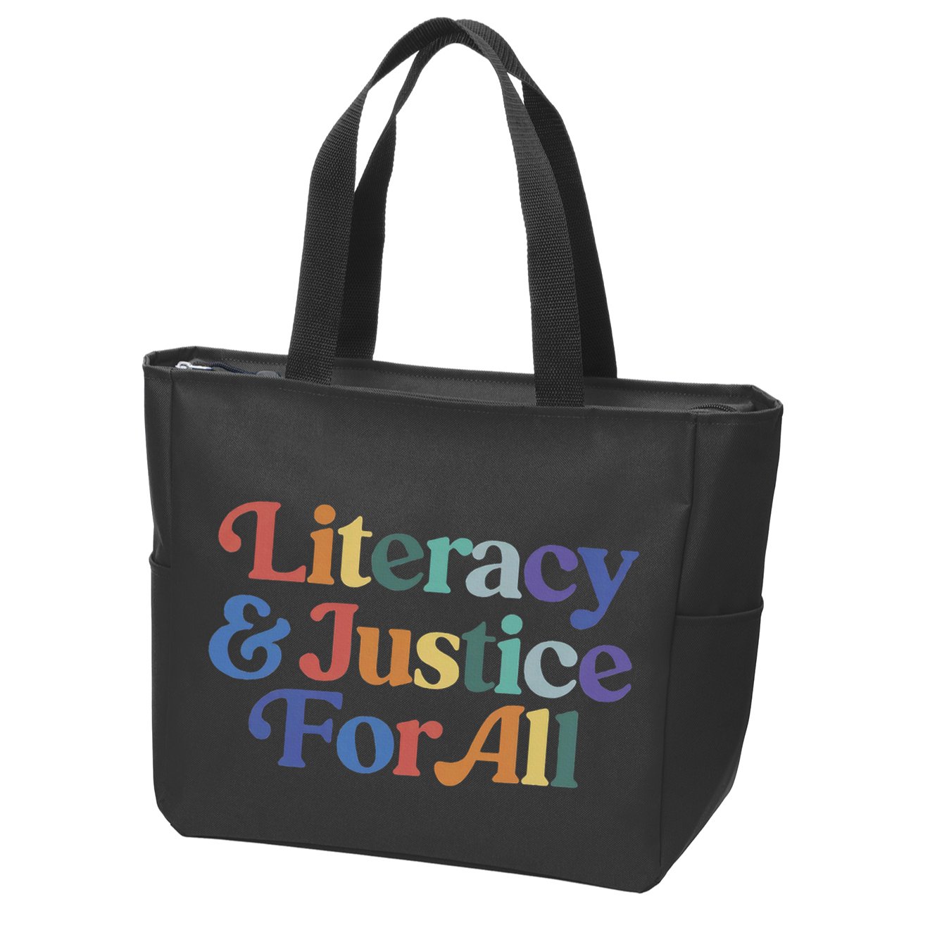 Literacy Justice For All Stop Book Banning Protect Librarian Zip Tote Bag
