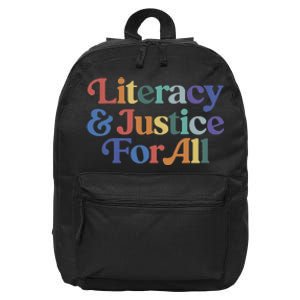 Literacy Justice For All 16 in Basic Backpack