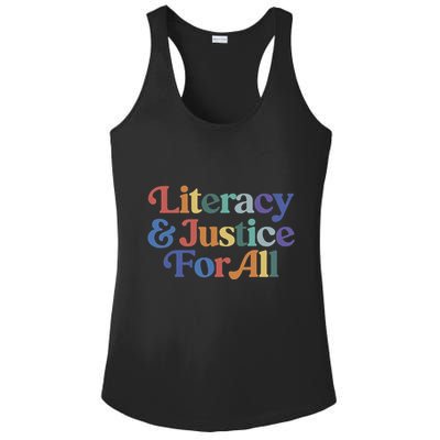 Literacy Justice For All Ladies PosiCharge Competitor Racerback Tank