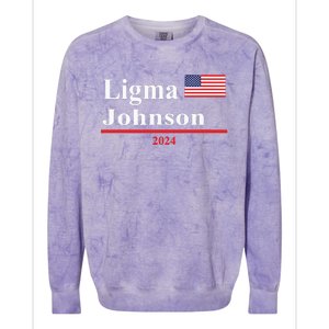 Ligma Johnson Funny Presidential Election 2024 Parody Colorblast Crewneck Sweatshirt