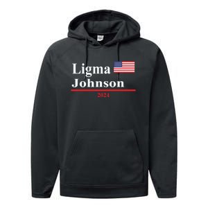 Ligma Johnson Funny Presidential Election 2024 Parody Performance Fleece Hoodie