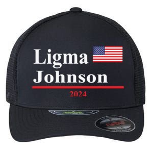 Ligma Johnson Funny Presidential Election 2024 Parody Flexfit Unipanel Trucker Cap