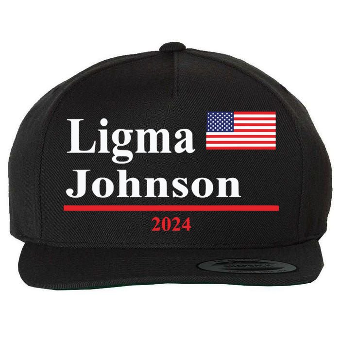 Ligma Johnson Funny Presidential Election 2024 Parody Wool Snapback Cap