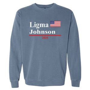 Ligma Johnson Funny Presidential Election 2024 Parody Garment-Dyed Sweatshirt