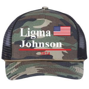 Ligma Johnson Funny Presidential Election 2024 Parody Retro Rope Trucker Hat Cap