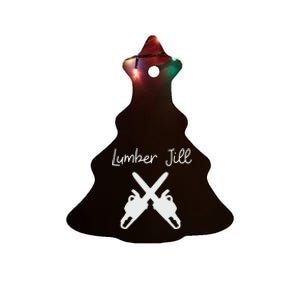 Lumber Jill Female Lumberjack Wife Partner Logger Ceramic Tree Ornament