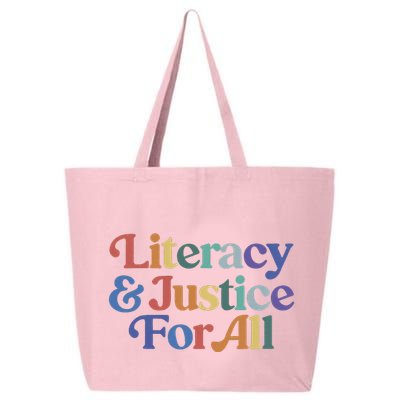 Literacy Justice For All Stop Book Banning Protect Librarian 25L Jumbo Tote