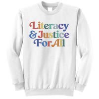 Literacy Justice For All Stop Book Banning Protect Librarian Sweatshirt