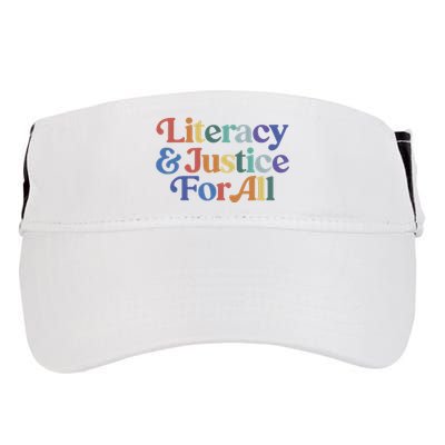 Literacy Justice For All Stop Book Banning Protect Librarian Adult Drive Performance Visor