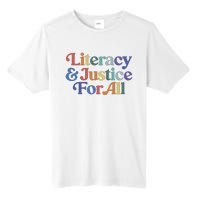 Literacy Justice For All Stop Book Banning Protect Librarian Tall Fusion ChromaSoft Performance T-Shirt