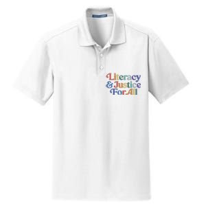 Literacy Justice For All Stop Book Banning Protect Librarian Dry Zone Grid Polo