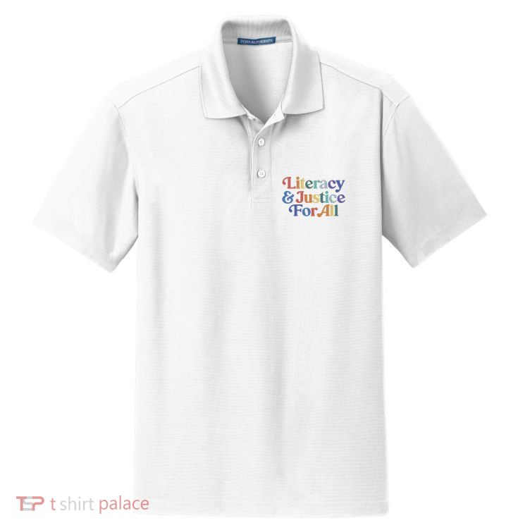 Literacy Justice For All Stop Book Banning Protect Librarian Dry Zone Grid Polo