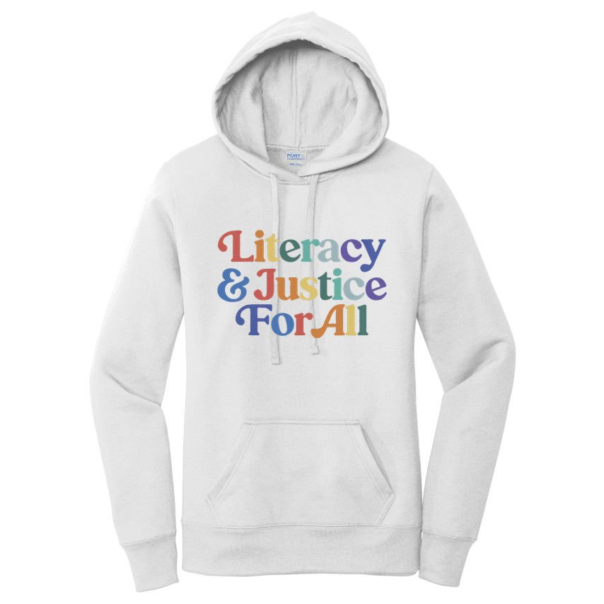 Literacy Justice For All Stop Book Banning Protect Librarian Women's Pullover Hoodie