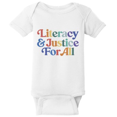 Literacy Justice For All Stop Book Banning Protect Librarian Baby Bodysuit