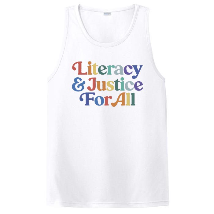 Literacy Justice For All Stop Book Banning Protect Librarian PosiCharge Competitor Tank