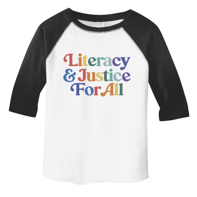 Literacy Justice For All Stop Book Banning Protect Librarian Toddler Fine Jersey T-Shirt