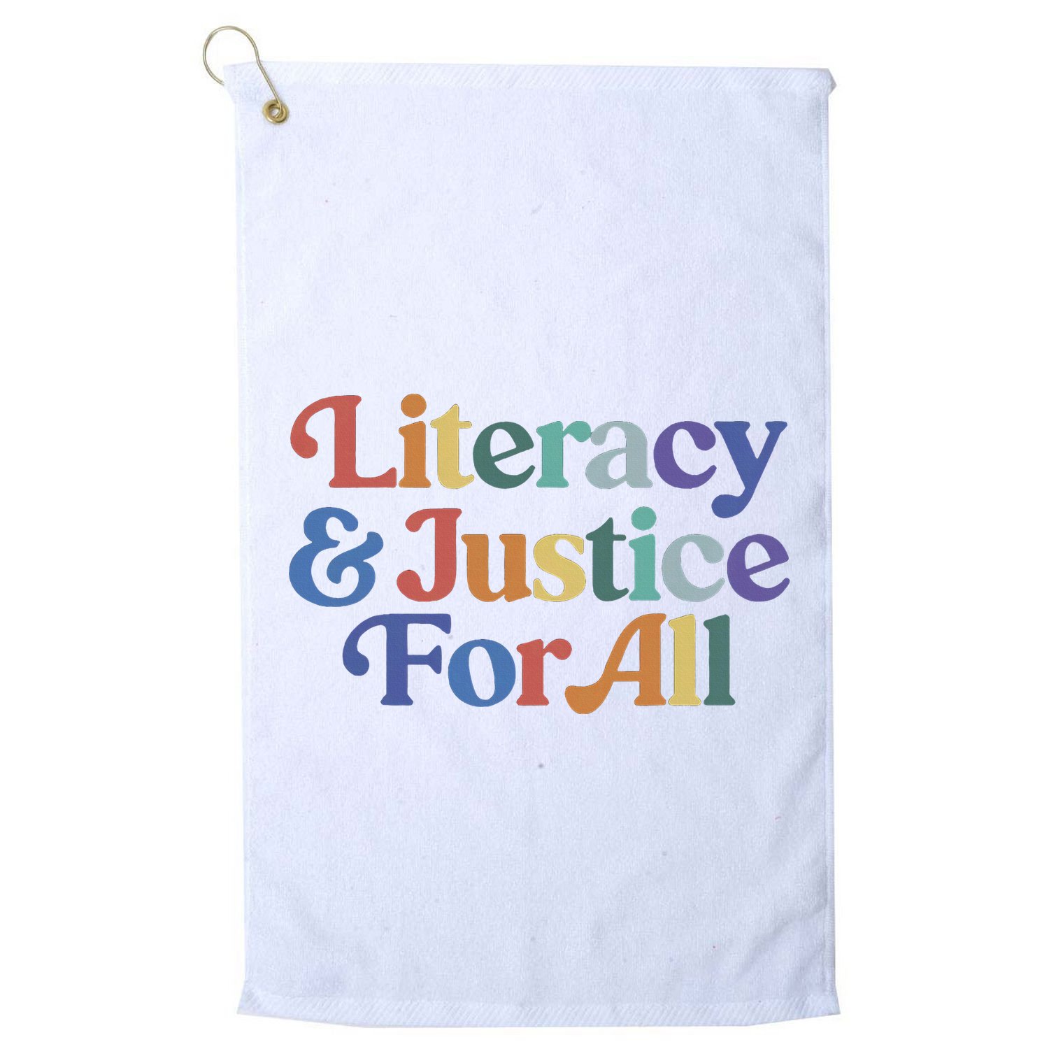 Literacy Justice For All Stop Book Banning Protect Librarian Golf Towel
