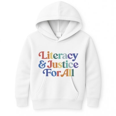 Literacy Justice For All Stop Book Banning Protect Librarian Kids Hoodie