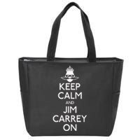 Limited Jeff Fowler Keep Calm And Jim Carrey On Zip Tote Bag