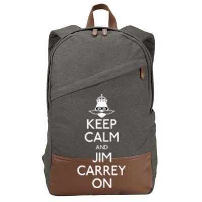 Limited Jeff Fowler Keep Calm And Jim Carrey On Cotton Canvas Backpack