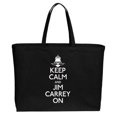 Limited Jeff Fowler Keep Calm And Jim Carrey On Cotton Canvas Jumbo Tote