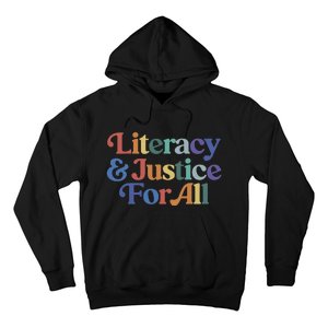 Literacy Justice For All Stop Book Banning Protect Librarian Hoodie