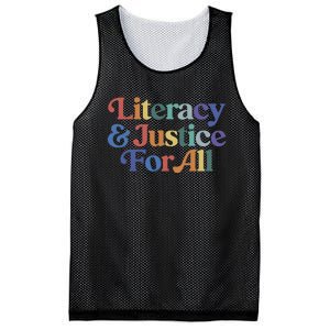 Literacy Justice For All Stop Book Banning Protect Librarian Mesh Reversible Basketball Jersey Tank