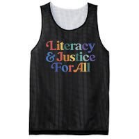 Literacy Justice For All Stop Book Banning Protect Librarian Mesh Reversible Basketball Jersey Tank