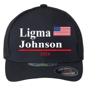 Ligma Johnson Funny Presidential Election 2024 Parody Flexfit Unipanel Trucker Cap