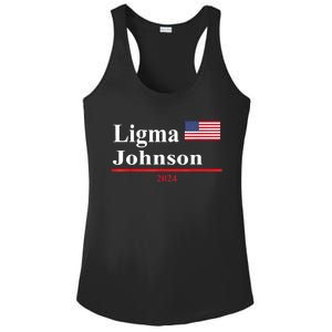 Ligma Johnson Funny Presidential Election 2024 Parody Ladies PosiCharge Competitor Racerback Tank