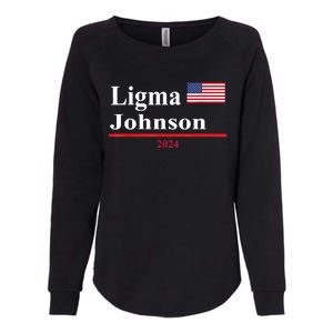 Ligma Johnson Funny Presidential Election 2024 Parody Womens California Wash Sweatshirt