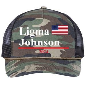 Ligma Johnson Funny Presidential Election 2024 Parody Retro Rope Trucker Hat Cap