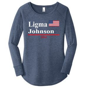 Ligma Johnson Funny Presidential Election 2024 Parody Women's Perfect Tri Tunic Long Sleeve Shirt