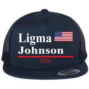 Ligma Johnson Funny Presidential Election 2024 Parody Flat Bill Trucker Hat