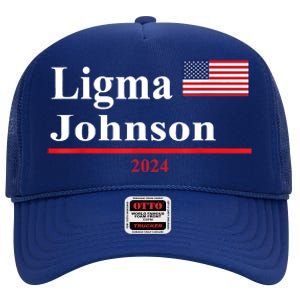 Ligma Johnson Funny Presidential Election 2024 Parody High Crown Mesh Back Trucker Hat