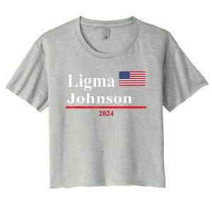 Ligma Johnson Funny Presidential Election 2024 Parody Women's Crop Top Tee