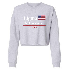 Ligma Johnson Funny Presidential Election 2024 Parody Cropped Pullover Crew